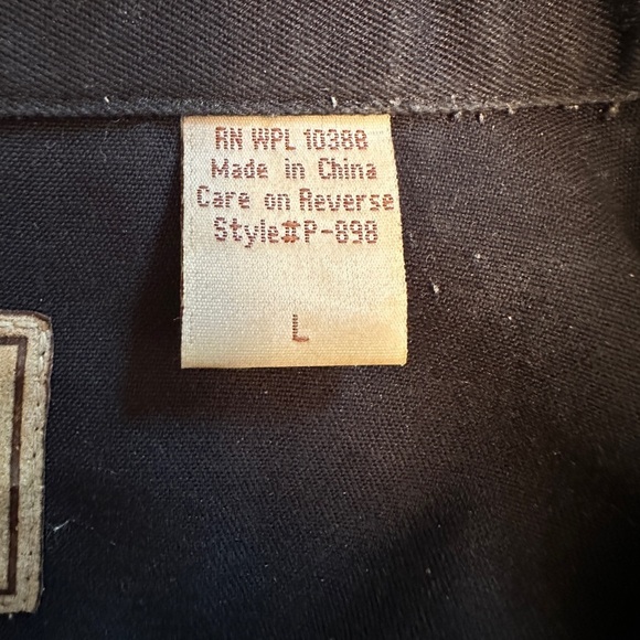 Scully Men's Size Large Studded Western Embroidered Black Snap Shirt Tip Collars - Picture 4 of 10